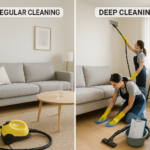 deep cleaning vs. regular cleaning